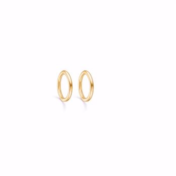 Silver Earring - Gold Plated Creole 9mm