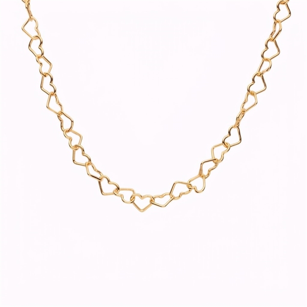 GSD heart chain bracelet in gold-plated silver