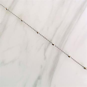 Copenhagen Smykker silver anklet with beads 24+3cm