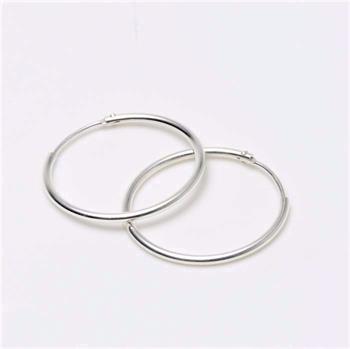 Creol Smykker 925 sterling silver hoop earrings 25mm