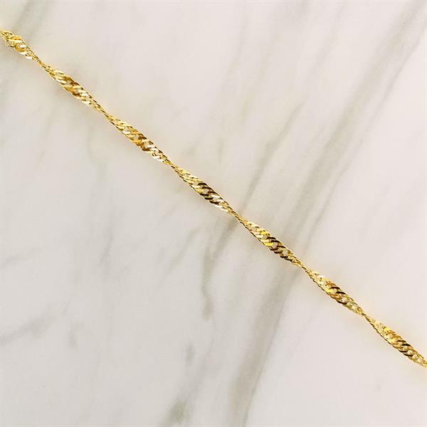Guld & Sølv Design Singapore anklet in gold-plated silver