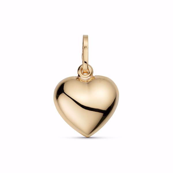 G&S Design silver heart pendant in 925 sterling silver, 10.5 mm