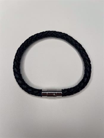 Nordahl Son of Noa leather bracelet in steel 21 cm