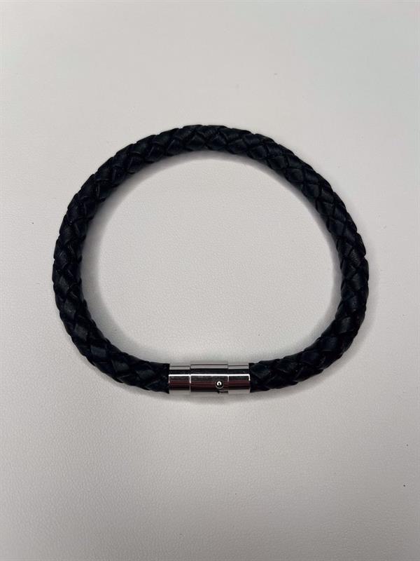 Nordahl Son of Noa leather bracelet in steel 21 cm