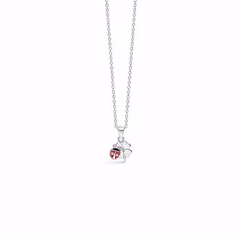 Noa Kids ladybug pendant in sterling silver with cz and chain