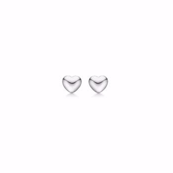 Guld & Sølv Design Heart Sterling Silver Earrings