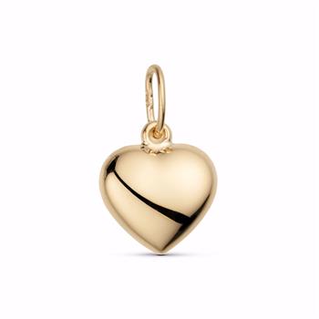 Lund Copenhagen gold plated heart pendant 10 x 12 mm