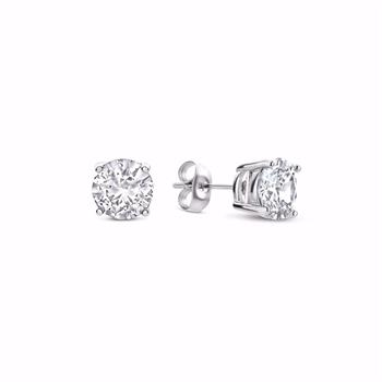 Frank1967 steel stud earrings with 5mm zirconia
