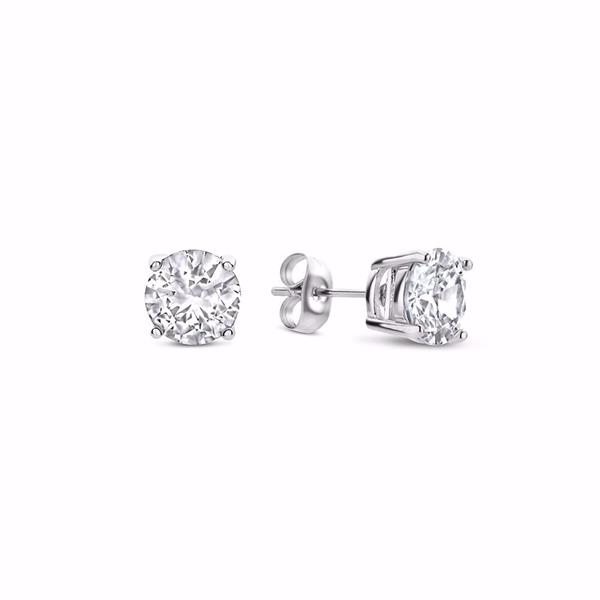 Frank1967 steel stud earrings with 5mm zirconia