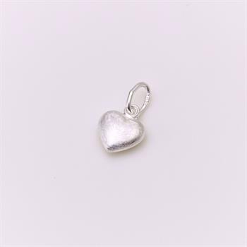 Siersbøl matte heart pendant in sterling silver 13 mm