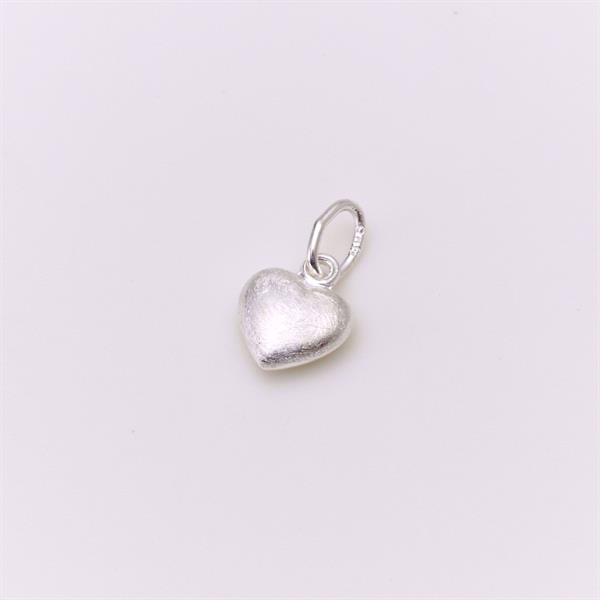 Siersbøl matte heart pendant in sterling silver 13 mm