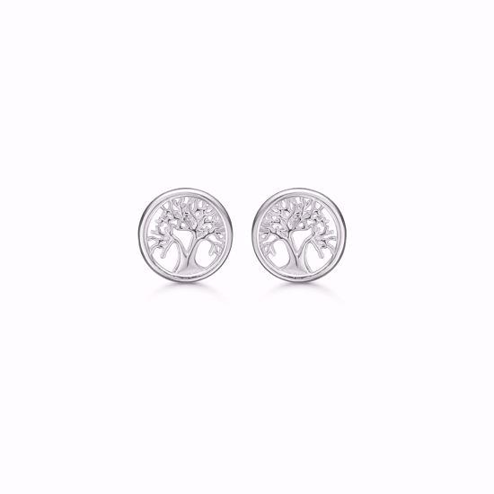 Guld & Sølv Design Tree of Life earrings in sterling silver