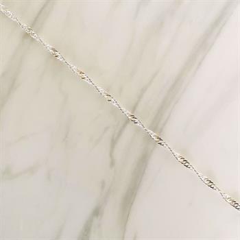Guld & Sølv Design Singapore silver anklet 27 cm