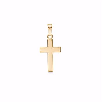 Siersbøl gold-plated cross pendant in sterling silver 20 x 9.5 mm