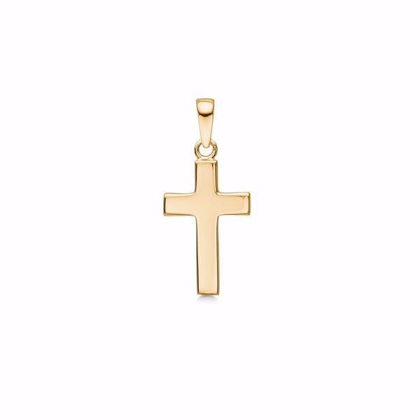 Siersbøl gold-plated cross pendant in sterling silver 20 x 9.5 mm