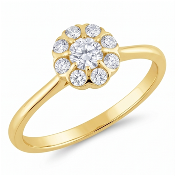 Houmann Ring , with a total of 0,245 ct diamonds GH/VS-SI
