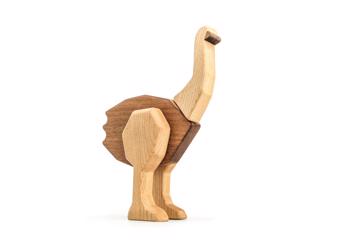 Fablewood - Ostrich - Wooden figure composed with magnets