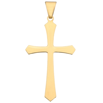 Cross from BNH in polished 14 ct gold, Small - 13 x 20 mm