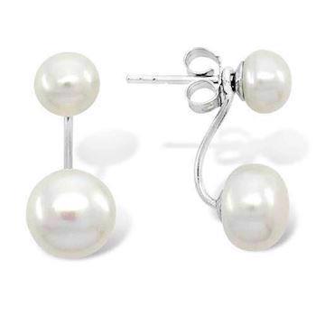 Silver mini heart earrings with zirkonia