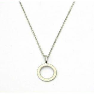 Silver necklace with circle pendant, 104810