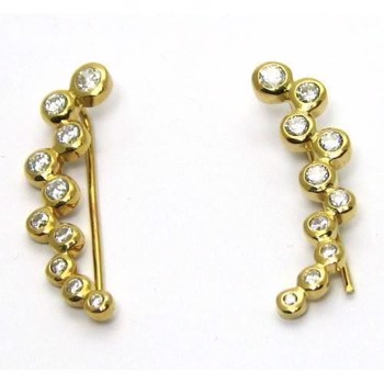Silver plated studs with zirconia; L_G_202392