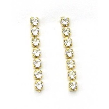 Silver plated studs with zirconia; L_G_207740-7
