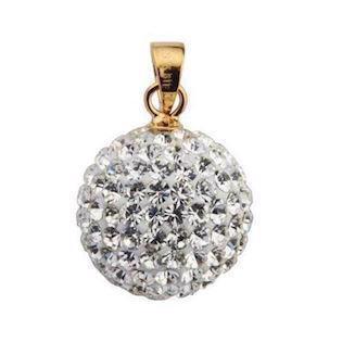 Favourite silver plated pendant Blank, model 676-CZ1