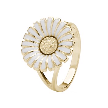 Aagaard Sterling silver finger ring, Marguerite with gold plated surface, model 5405600