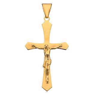 Cross with Jesus from BNH in polished 14 carat, Large - 21 x 34 mm