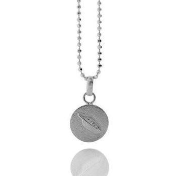 Mitos Namasté silver pendant rustic, Feather*