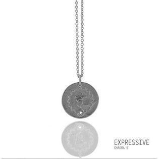 Mitos Namaste silver pendant, rustic, Expressive*