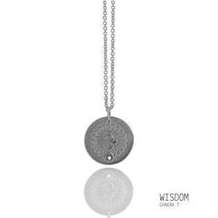 Mitos Namasté silver pendant rustic, Wisdom*