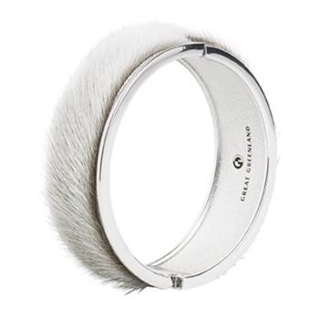 Bangle with natural sealskin from Great Greenland, 22 mm