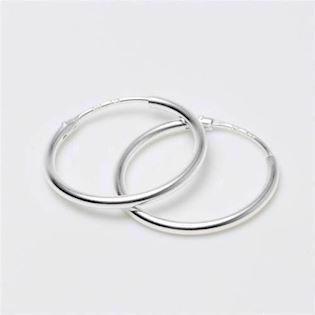 Silver creol earrings of Ø 20 mm and 1,2 mm width