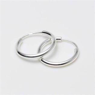 Silver creol earrings Ø 20 mm and 2,0 mm thick, model 2926515