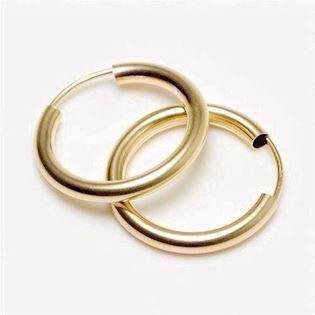 Creol earring in 8 carat gold on 20 mm and 2,5 mm width