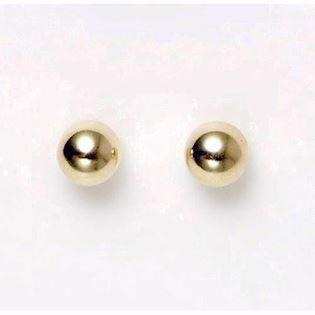 8 ct ball stud earrings, 5 mm ball