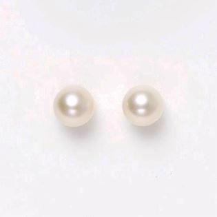 8 carat freshwater pearl stud earrings, 6-6,5 mm