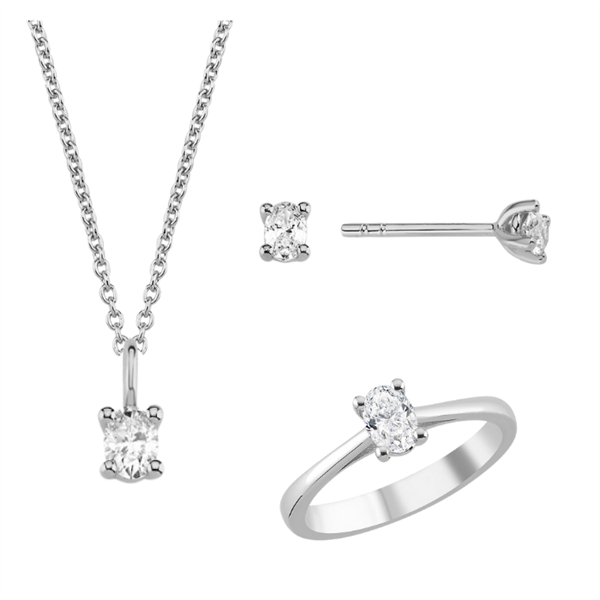 Nuran    set, with a total of 1,52 ct diamonds Wesselton SI