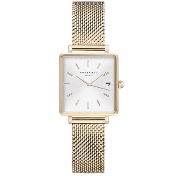 Rosefield The Boxy XS Collection Gold-plated steel Miyota quartz lady jewelry