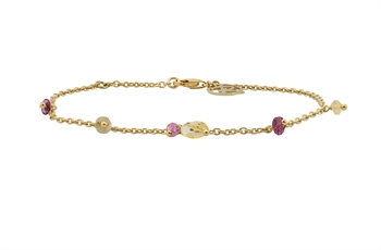 Gold Plated Bracelet - Tinted Heart