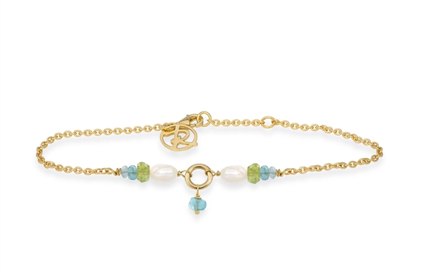 Forgyldt armbånd, peridot - Cordelia