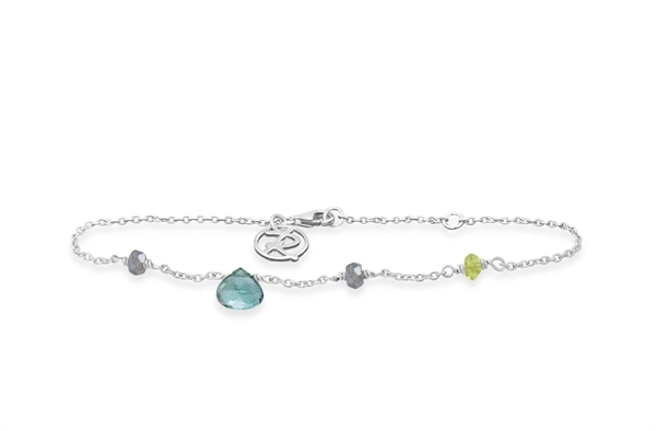 Sølv armbånd, kvarts - Drops