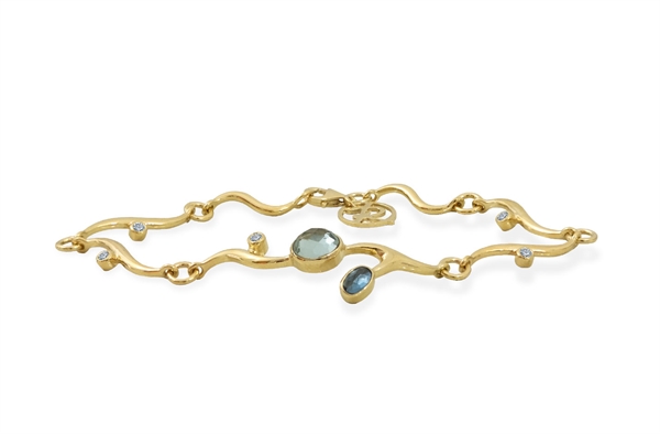 Forgyldt armbånd  - Blend of Blue