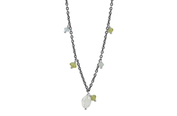 Silver necklace - Tinted Heart
