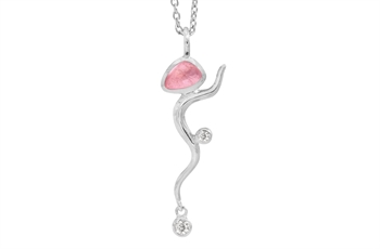 Silver Collier - Pink Willow