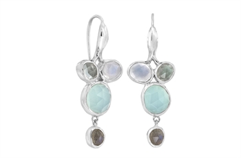 Silver earrings - Ocean Crush