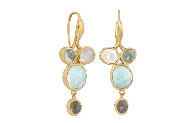 Gold Plated Earrings - Ocean Crush