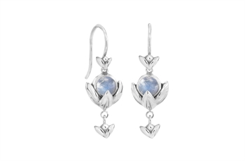 Silver earring - Water Lily