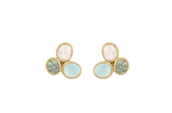 Gold Plated Ear Stud - Ocean Crush
